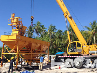 The Delivery of Automatic Control HZS35 Concrete Batching Plant to Maldives 
